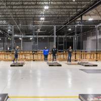Overview photo of alumni fowling at the Fowling Fun Event